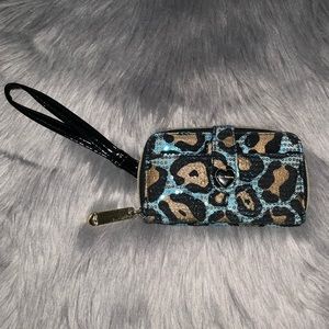 Betsey Johnson Cheetah Sequence Wristlet